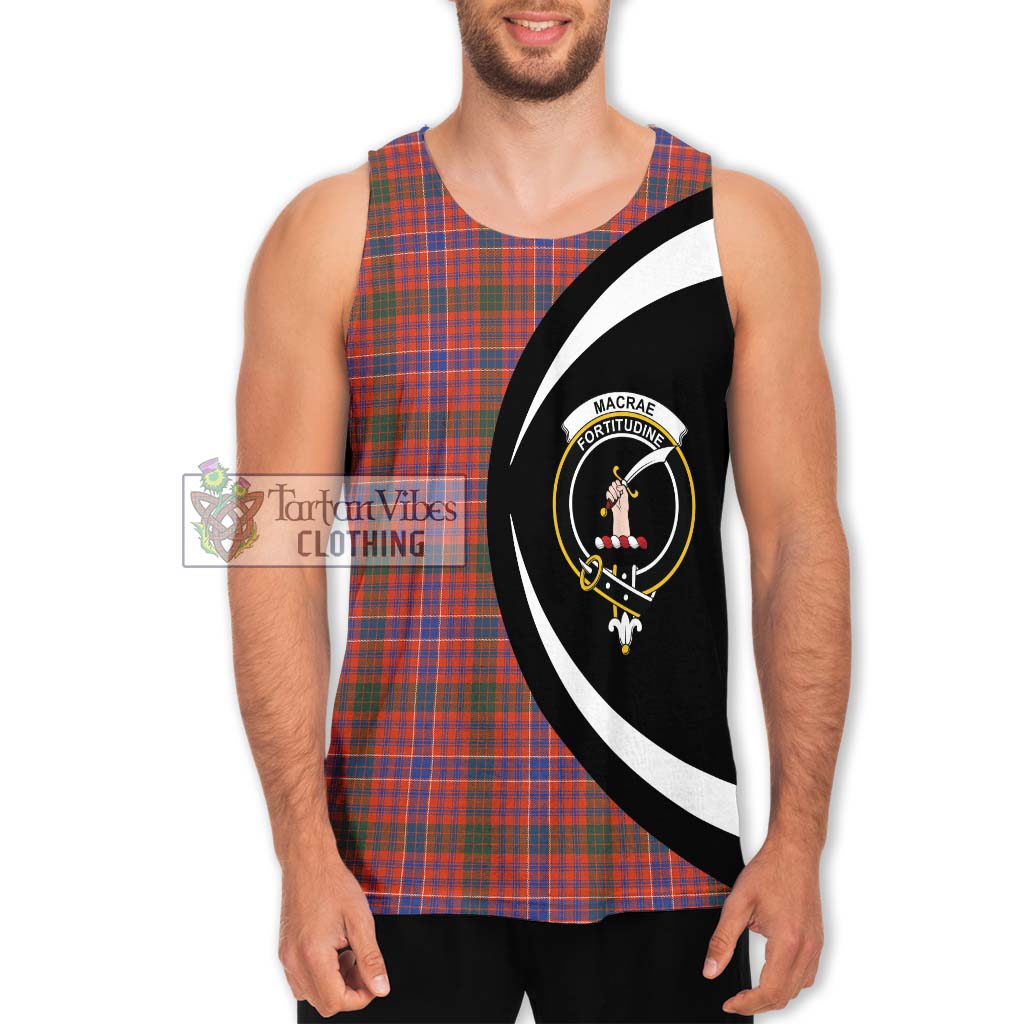 Tartan Vibes Clothing MacRae Ancient Tartan Men's Tank Top with Family Crest Circle Style