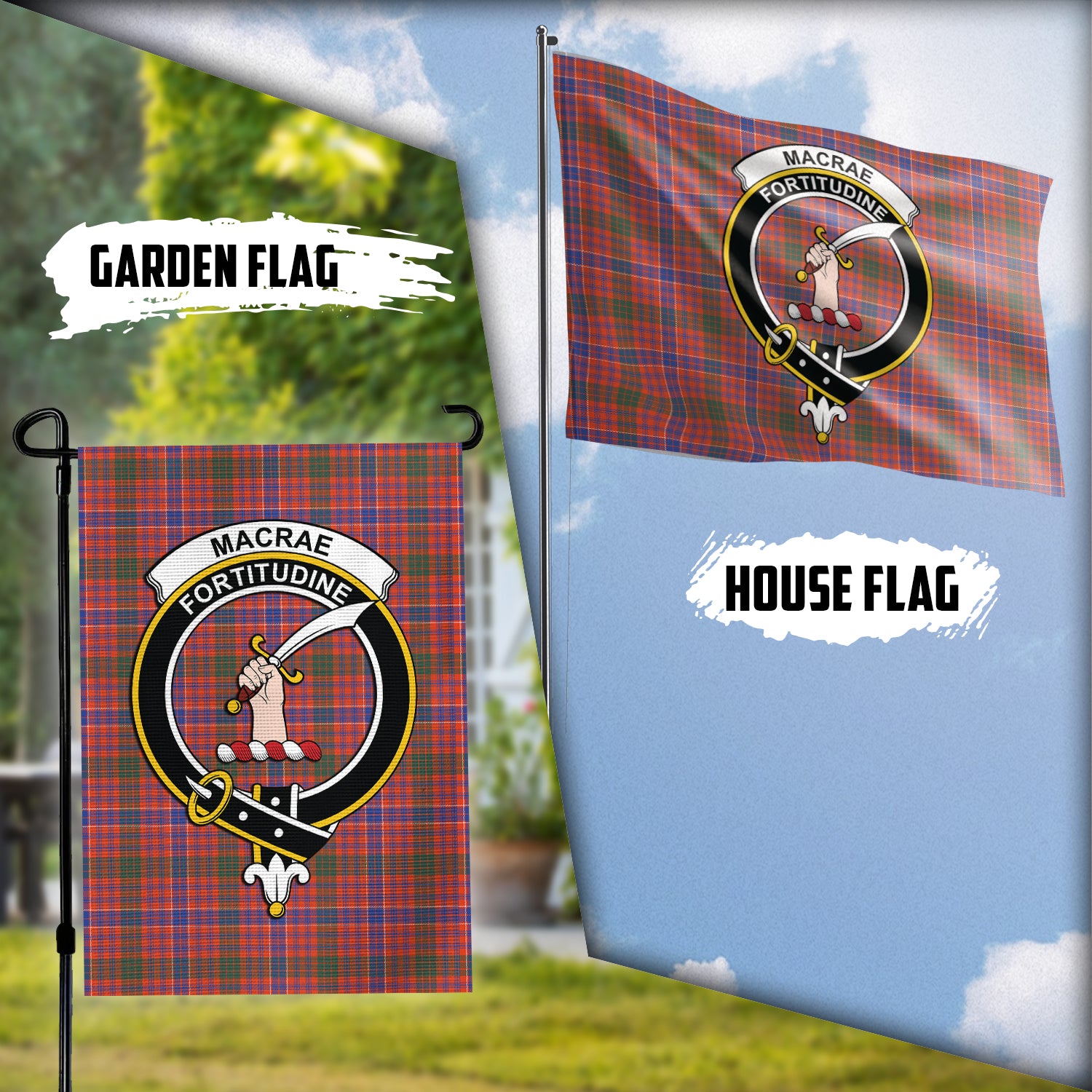 macrae-ancient-tartan-flag-with-family-crest