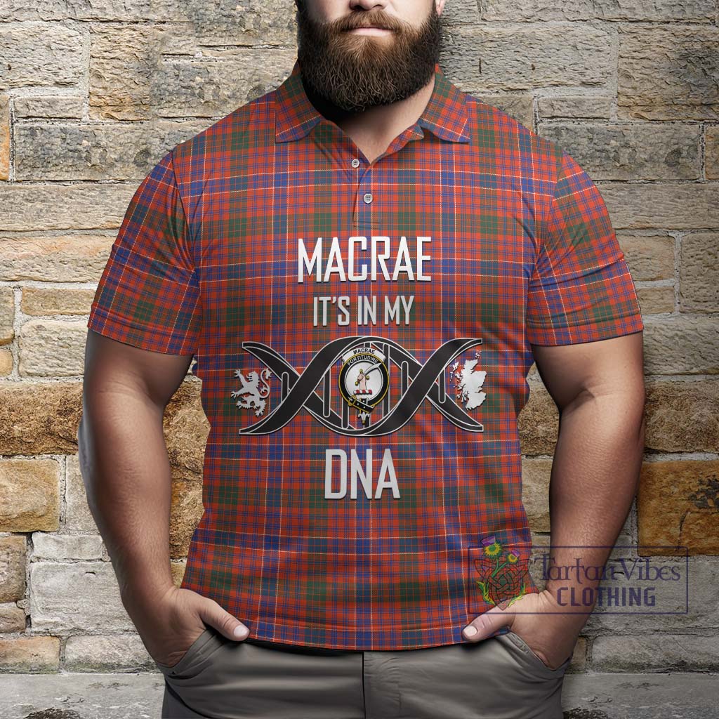 Tartan Vibes Clothing MacRae Ancient Tartan Polo Shirt with Family Crest DNA In Me Style