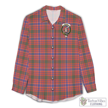 MacRae Ancient Tartan Women's Casual Shirt with Family Crest