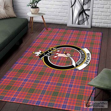 MacRae Ancient Tartan Area Rug with Family Crest