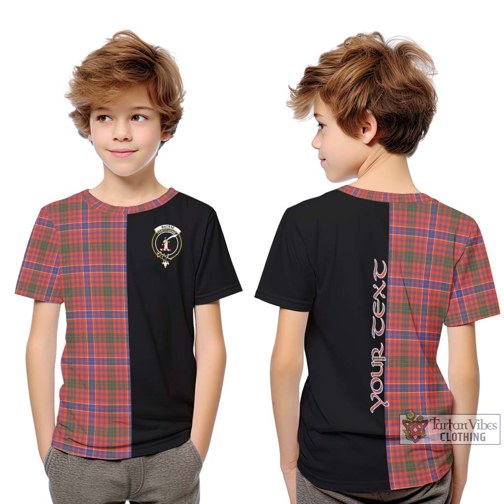 Tartan Vibes Clothing MacRae Ancient Tartan Kid T-Shirt with Family Crest and Half Of Me Style