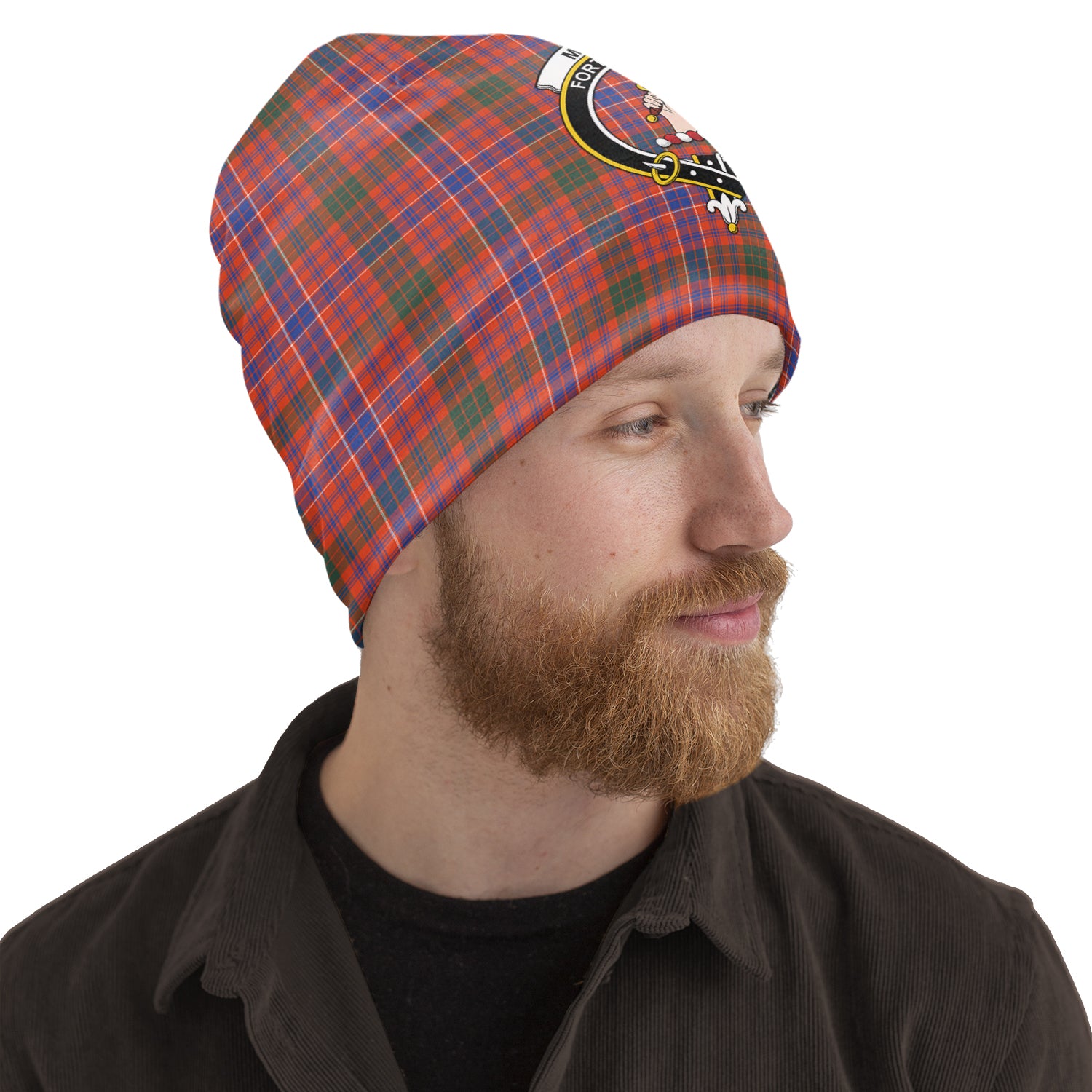 macrae-ancient-tartan-beanies-hat-with-family-crest