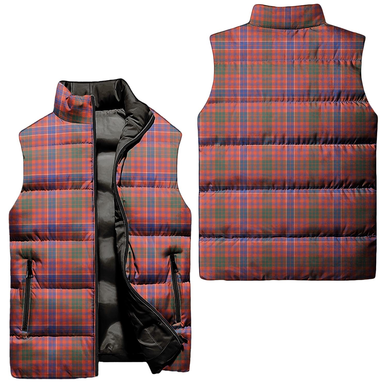 MacRae Ancient Tartan Sleeveless Puffer Jacket Unisex - Tartanvibesclothing