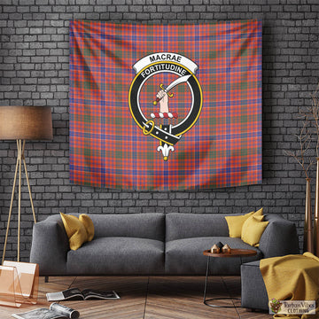 MacRae Ancient Tartan Tapestry Wall Hanging and Home Decor for Room with Family Crest