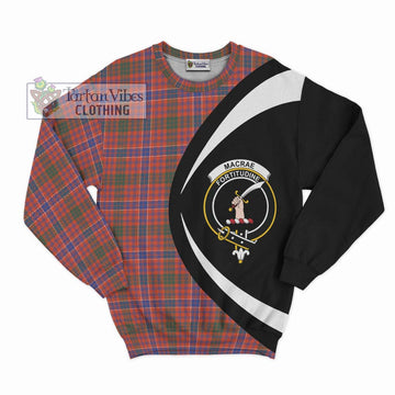 MacRae Ancient Tartan Sweatshirt with Family Crest Circle Style