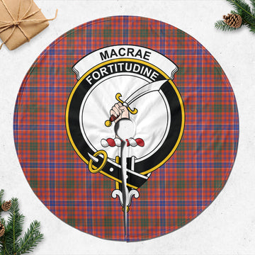 MacRae Ancient Tartan Christmas Tree Skirt with Family Crest