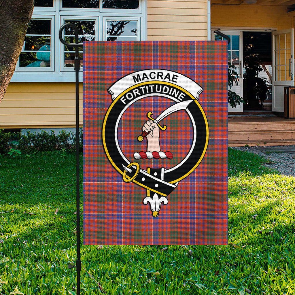 macrae-ancient-tartan-flag-with-family-crest