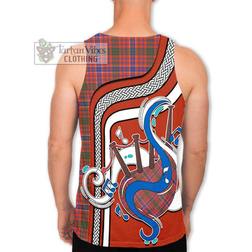 MacRae Ancient Tartan Men's Tank Top with Epic Bagpipe Style