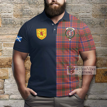 MacRae Ancient Tartan Polo Shirt with Scottish Lion Royal Arm Half Style