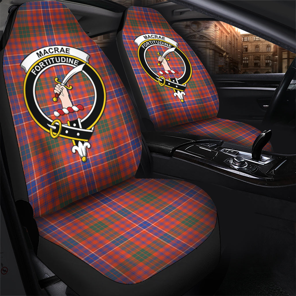 MacRae Ancient Tartan Car Seat Cover with Family Crest - Tartanvibesclothing