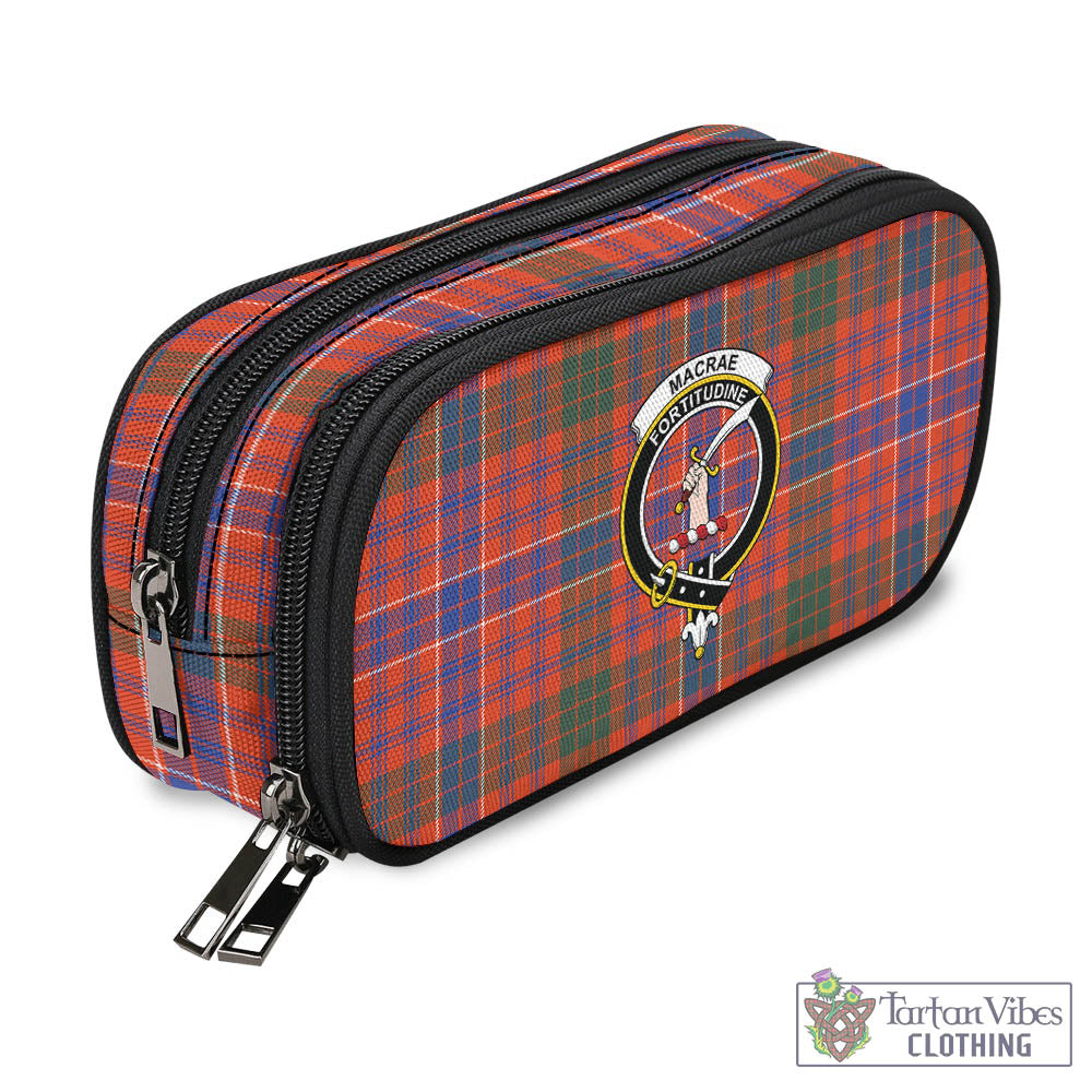 Tartan Vibes Clothing MacRae Ancient Tartan Pen and Pencil Case with Family Crest