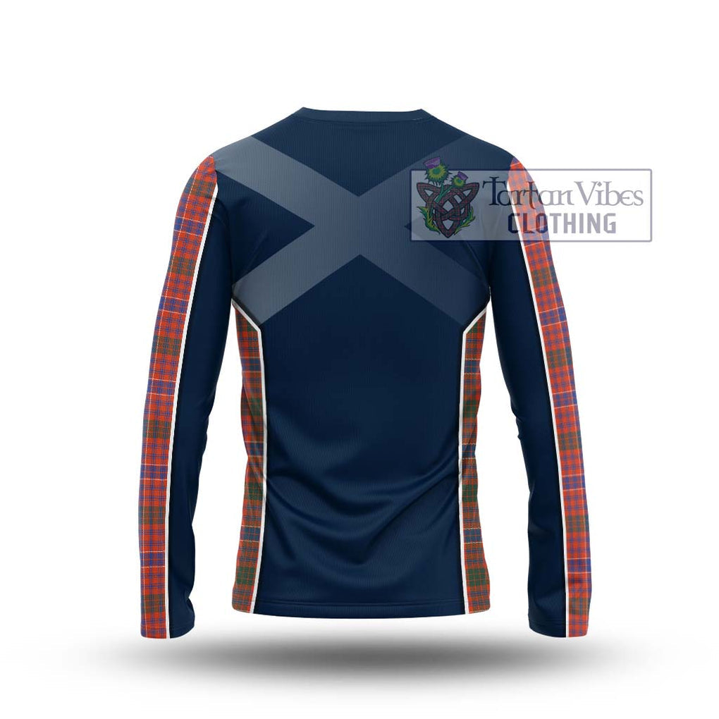 MacRae Ancient Tartan Long Sleeve T-Shirt with Family Crest and Lion Rampant Vibes Sport Style - Tartan Vibes Clothing