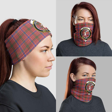 MacRae Ancient Tartan Neck Gaiters, Tartan Bandanas, Tartan Head Band with Family Crest