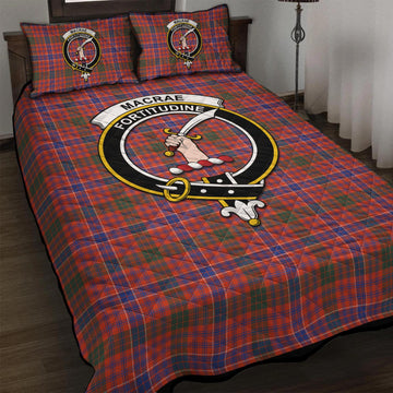 MacRae Ancient Tartan Quilt Bed Set with Family Crest