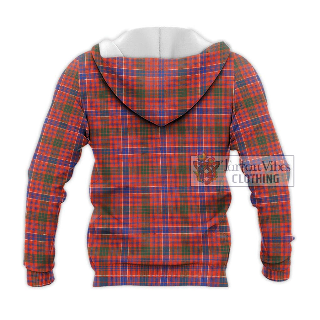 MacRae Ancient Tartan Knitted Hoodie with Family Crest DNA In Me Style - Tartanvibesclothing Shop