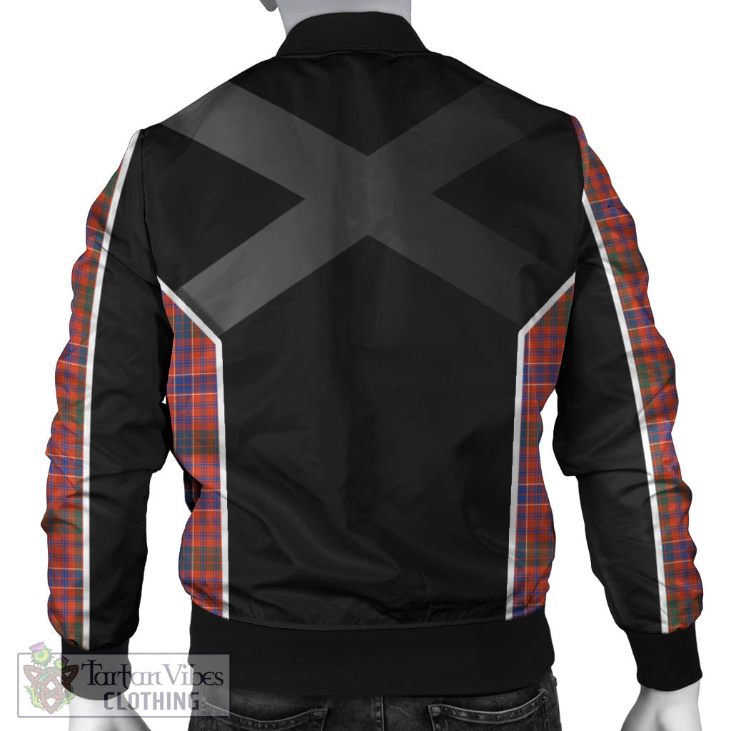 Tartan Vibes Clothing MacRae Ancient Tartan Bomber Jacket with Family Crest and Scottish Thistle Vibes Sport Style