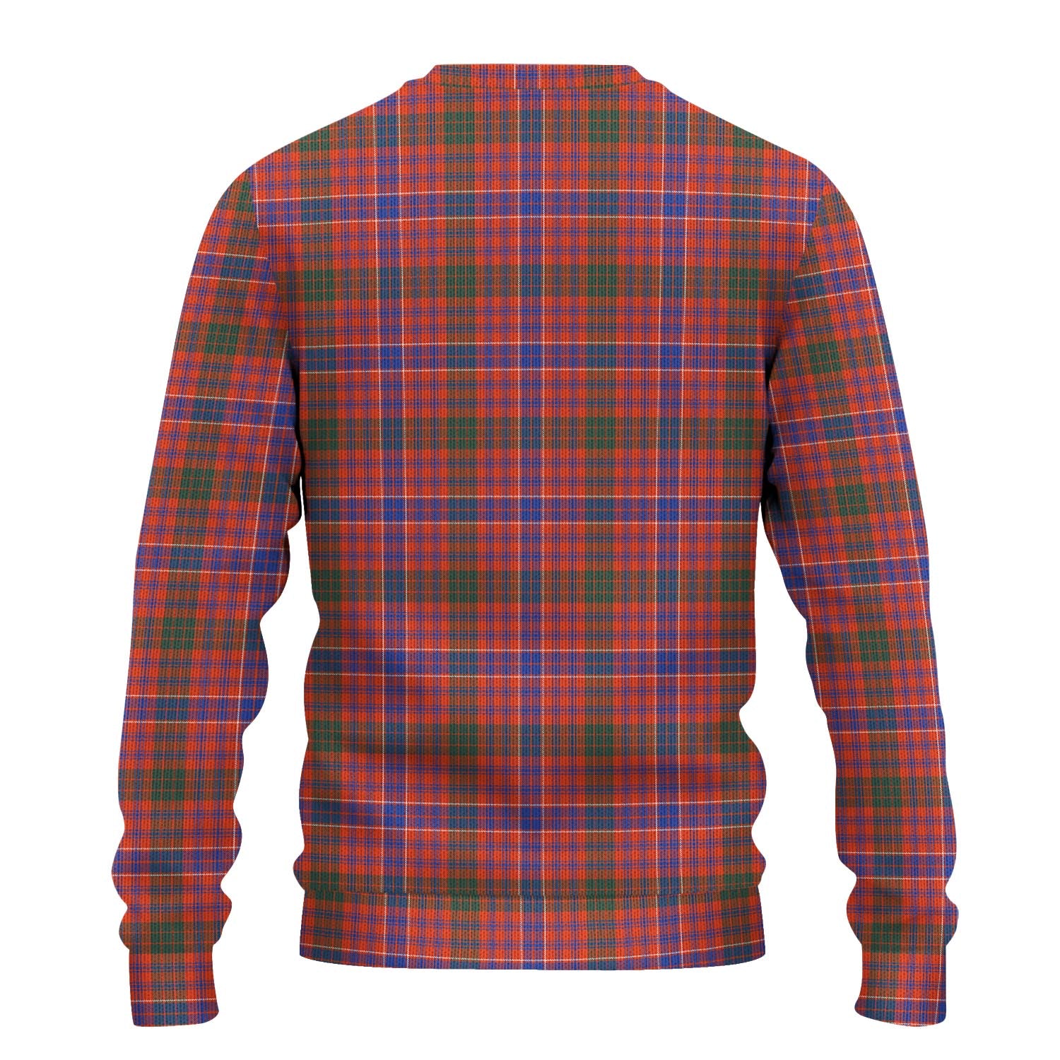 MacRae Ancient Tartan Knitted Sweater with Family Crest - Tartanvibesclothing