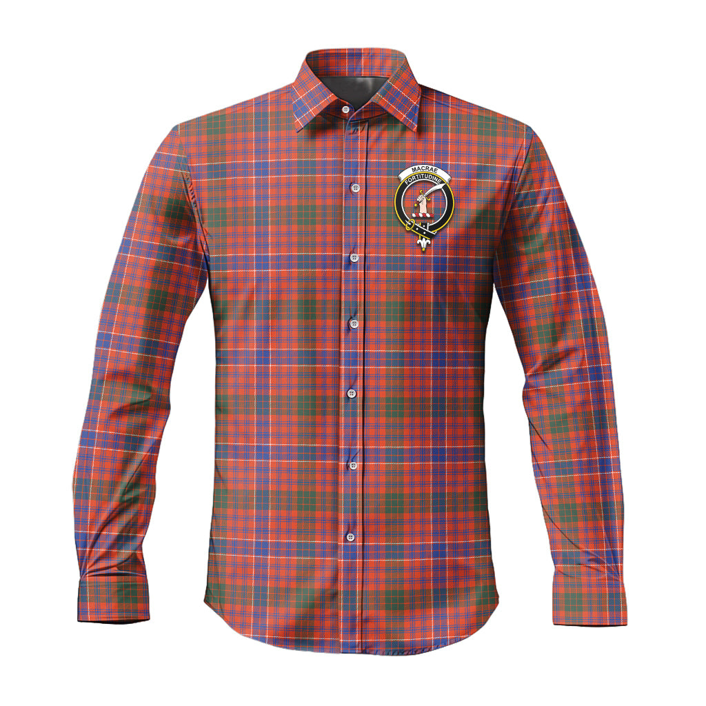 macrae-ancient-tartan-long-sleeve-button-up-shirt-with-family-crest