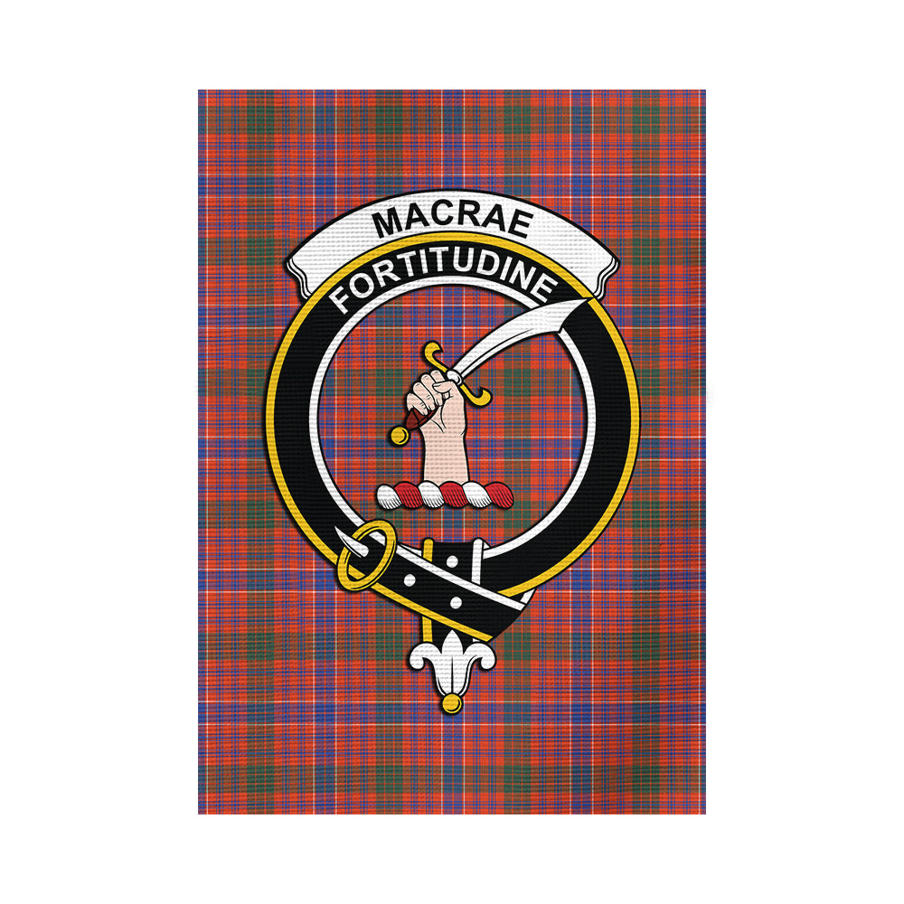 macrae-ancient-tartan-flag-with-family-crest