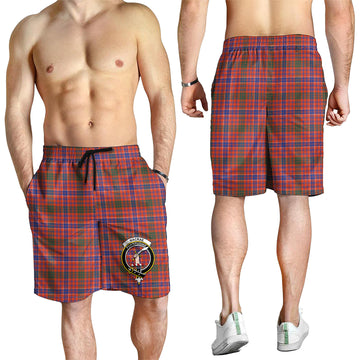 MacRae Ancient Tartan Mens Shorts with Family Crest