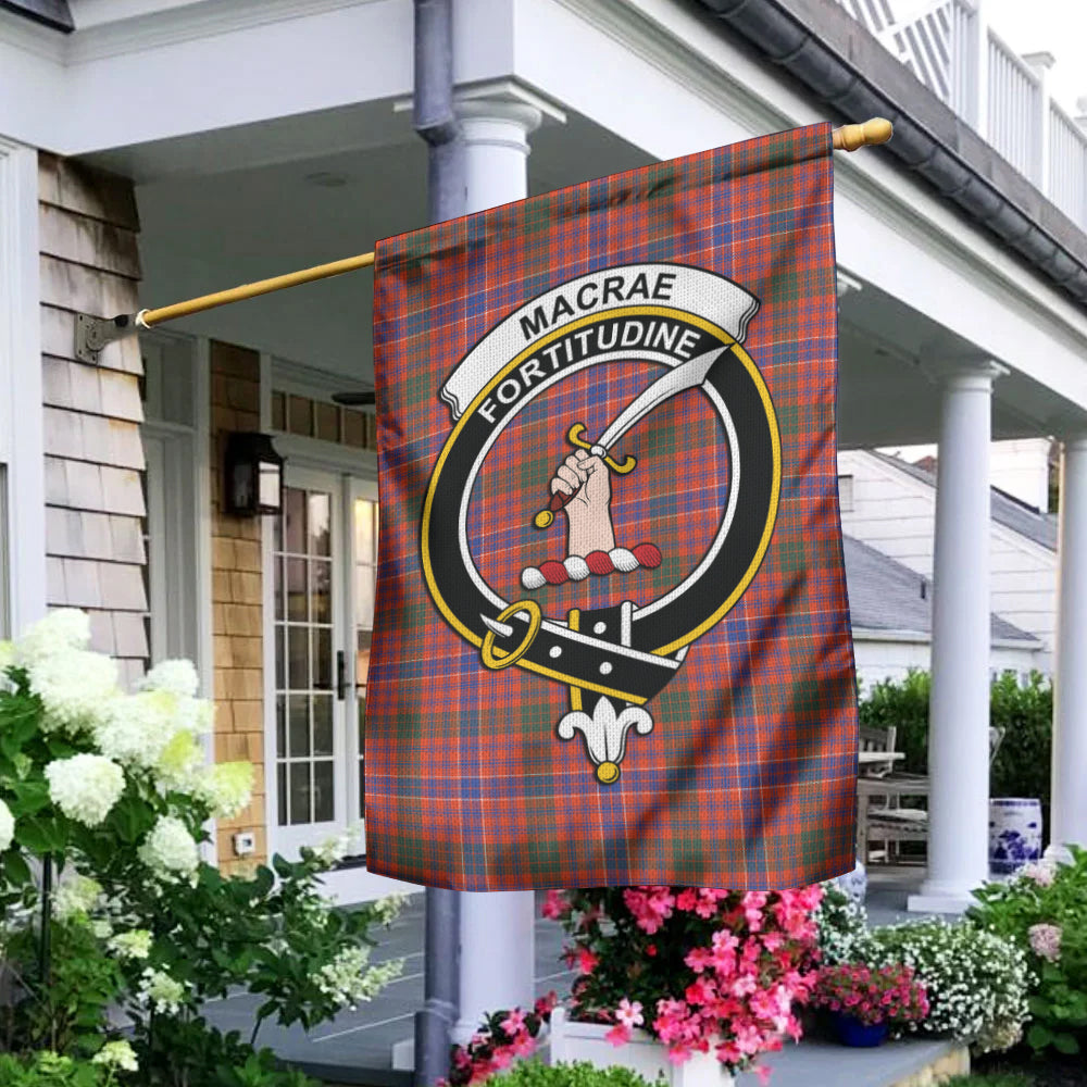 macrae-ancient-tartan-flag-with-family-crest