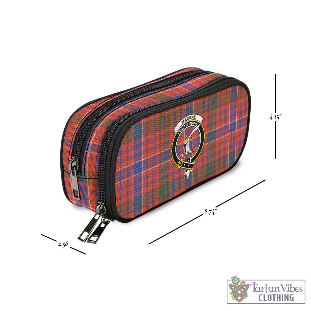 Tartan Vibes Clothing MacRae Ancient Tartan Pen and Pencil Case with Family Crest