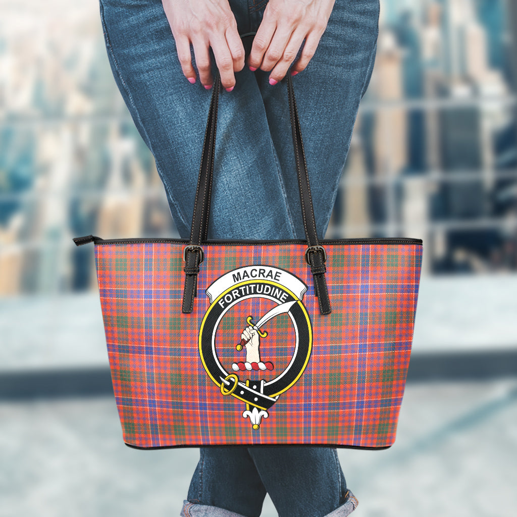 macrae-ancient-tartan-leather-tote-bag-with-family-crest