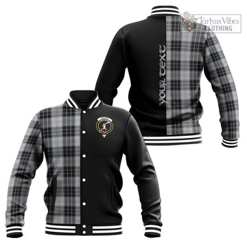 MacRae Dress Tartan Baseball Jacket with Family Crest and Half Of Me Style