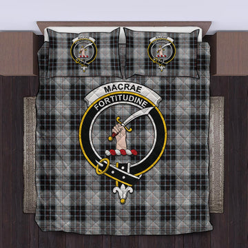 MacRae Dress Tartan Quilt Bed Set with Family Crest