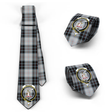 MacRae Dress Tartan Classic Necktie with Family Crest