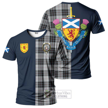 MacRae Dress Tartan T-Shirt Alba with Scottish Lion Royal Arm Half Style