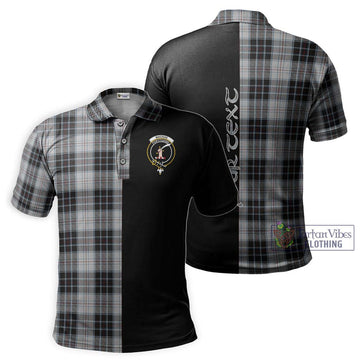 MacRae Dress Tartan Polo Shirt with Family Crest and Half Of Me Style