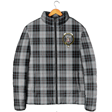 MacRae Dress Tartan Padded Jacket with Family Crest