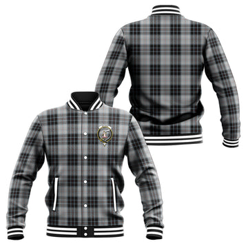 MacRae Dress Tartan Baseball Jacket with Family Crest