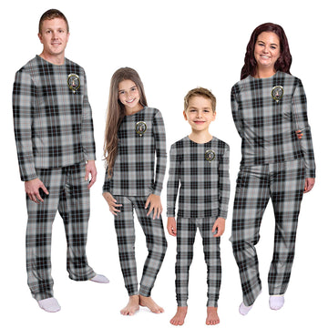 MacRae Dress Tartan Pajamas Family Set with Family Crest