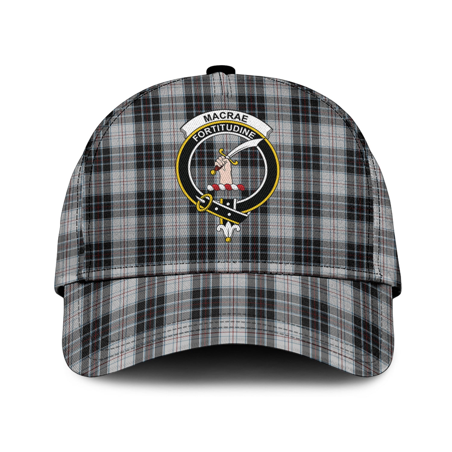 MacRae Dress Tartan Classic Cap with Family Crest Classic Cap Universal Fit - Tartan Vibes Clothing