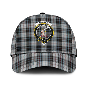 MacRae Dress Tartan Classic Cap with Family Crest