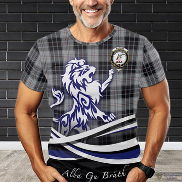 MacRae Dress Tartan T-Shirt with Alba Gu Brath Regal Lion Emblem