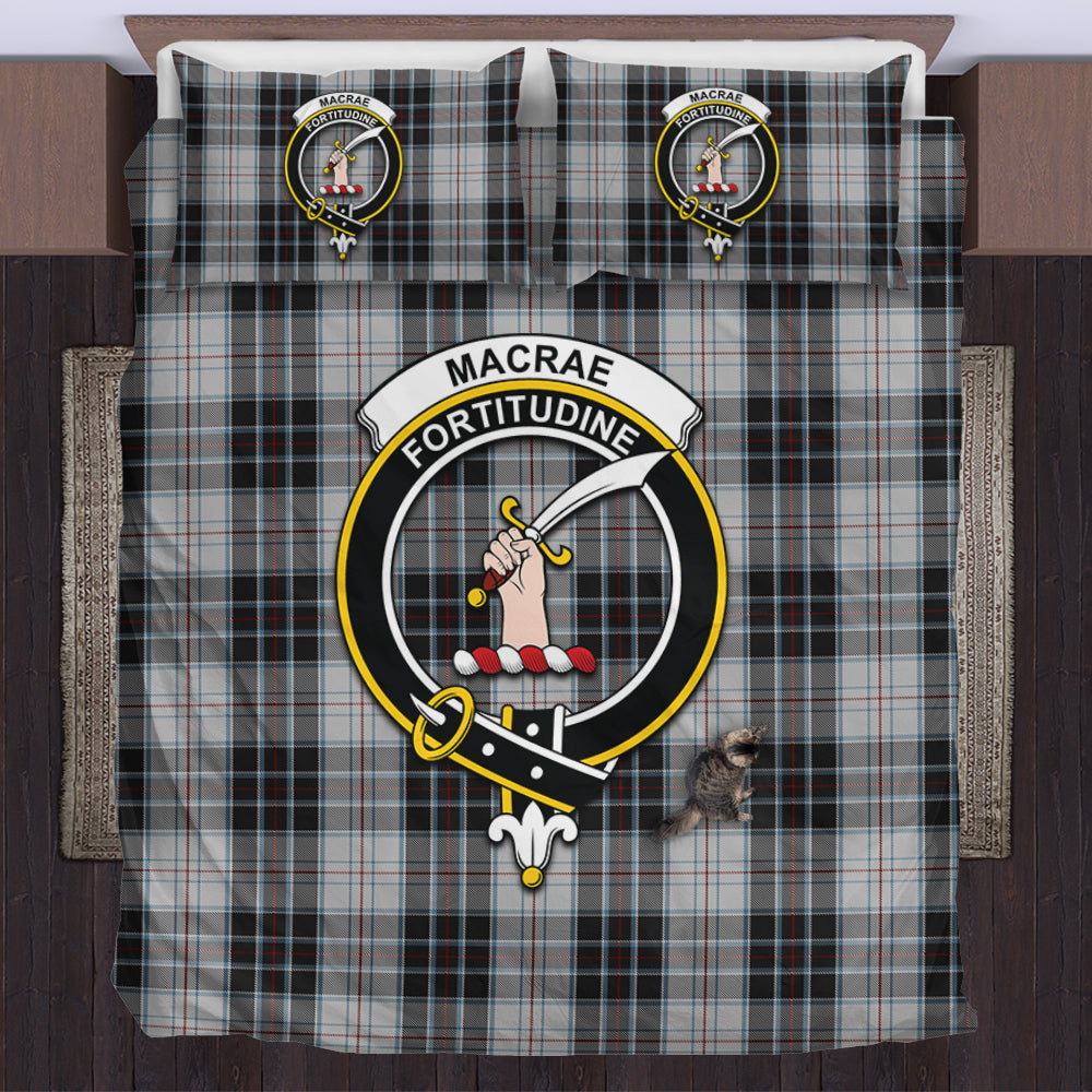 MacRae Dress Tartan Bedding Set with Family Crest US Bedding Set - Tartan Vibes Clothing