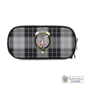 MacRae Dress Tartan Pen and Pencil Case with Family Crest