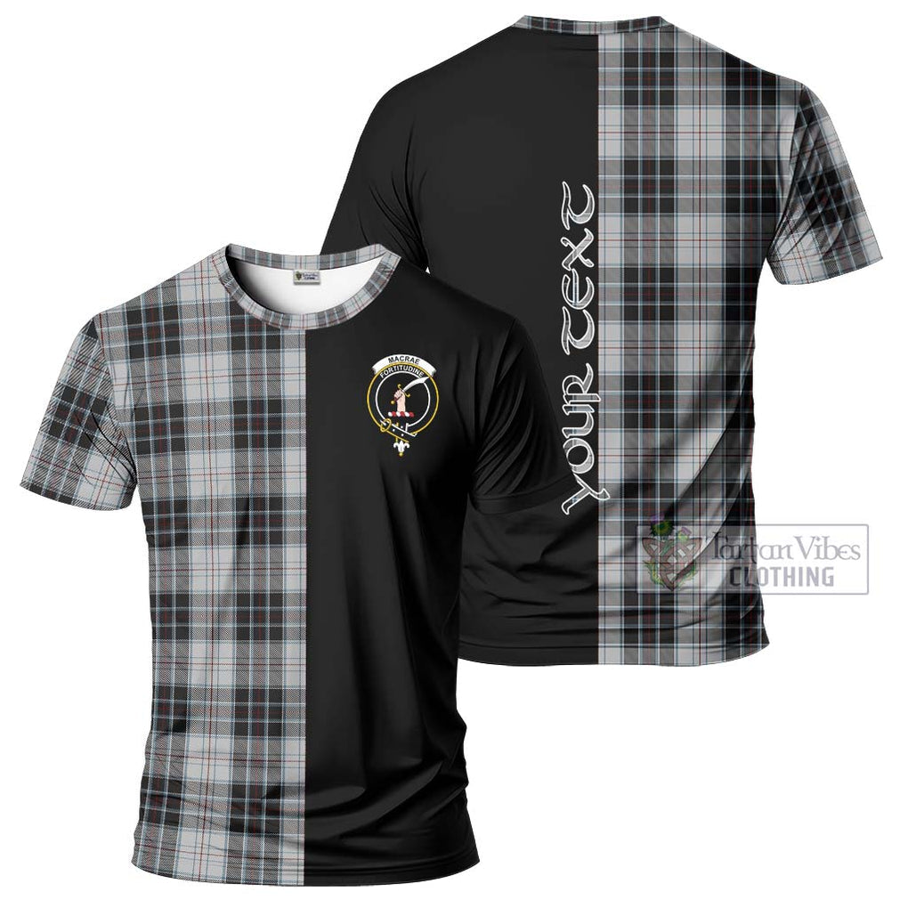 MacRae Dress Tartan T-Shirt with Family Crest and Half Of Me Style Kid's Shirt - Tartanvibesclothing Shop