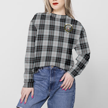 MacRae Dress Tartan Sweatshirt with Family Crest