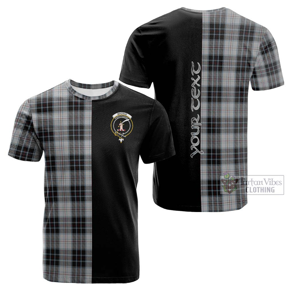 Tartan Vibes Clothing MacRae Dress Tartan Cotton T-shirt with Family Crest and Half Of Me Style