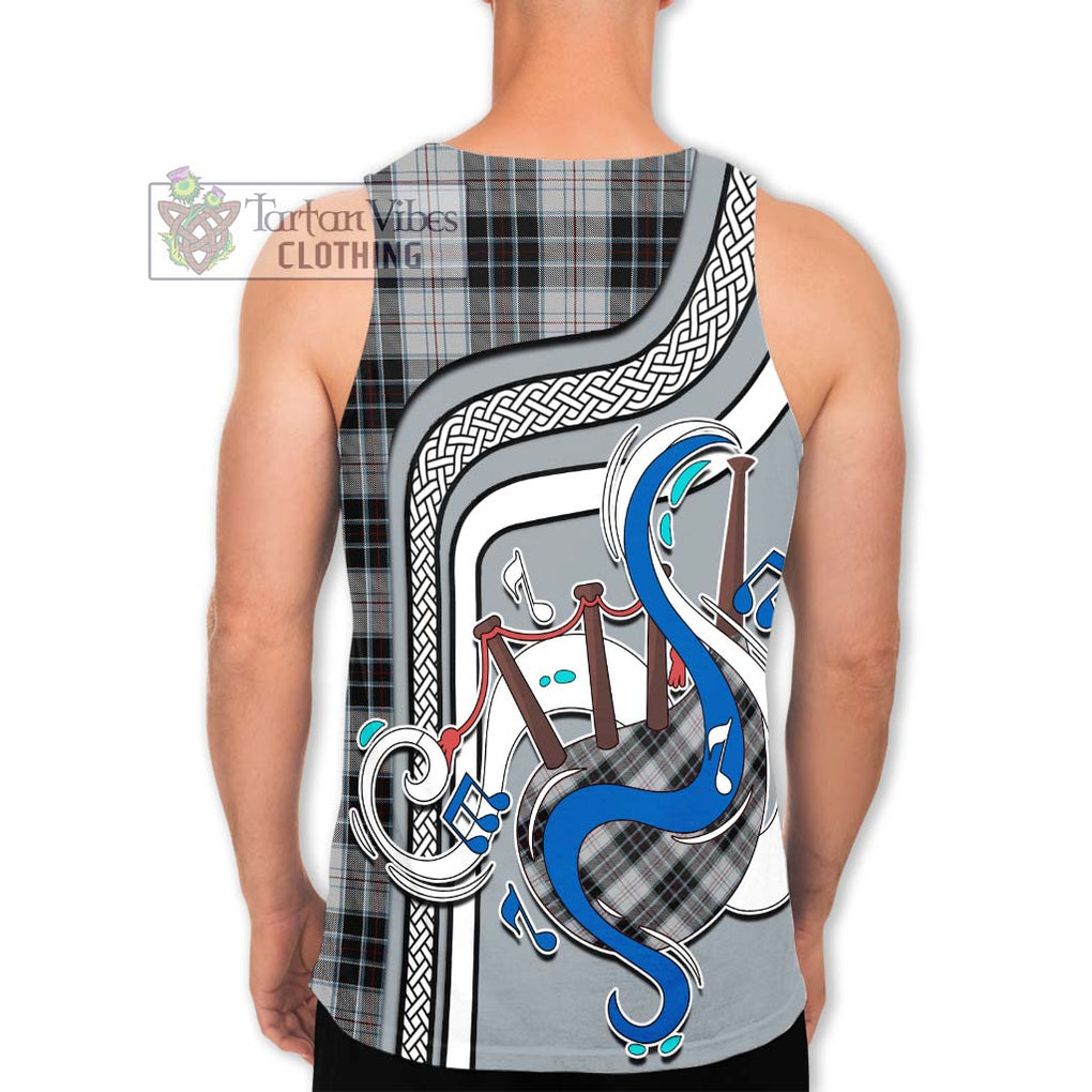 MacRae Dress Tartan Men's Tank Top with Epic Bagpipe Style - Tartanvibesclothing Shop