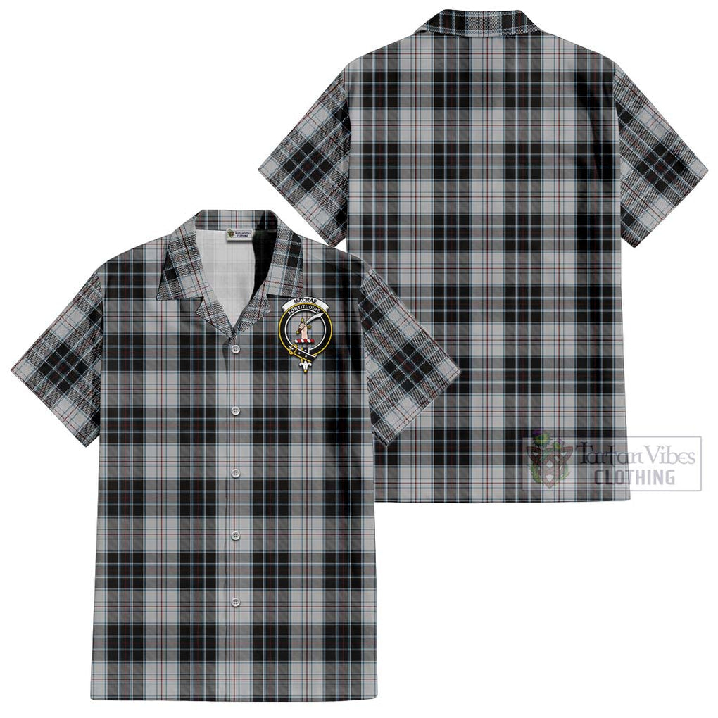 MacRae Dress Tartan Cotton Hawaiian Shirt with Family Crest Kid - Tartan Vibes Clothing