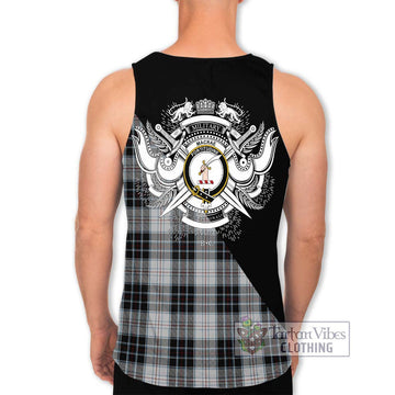 MacRae Dress Tartan Men's Tank Top with Family Crest and Military Logo Style