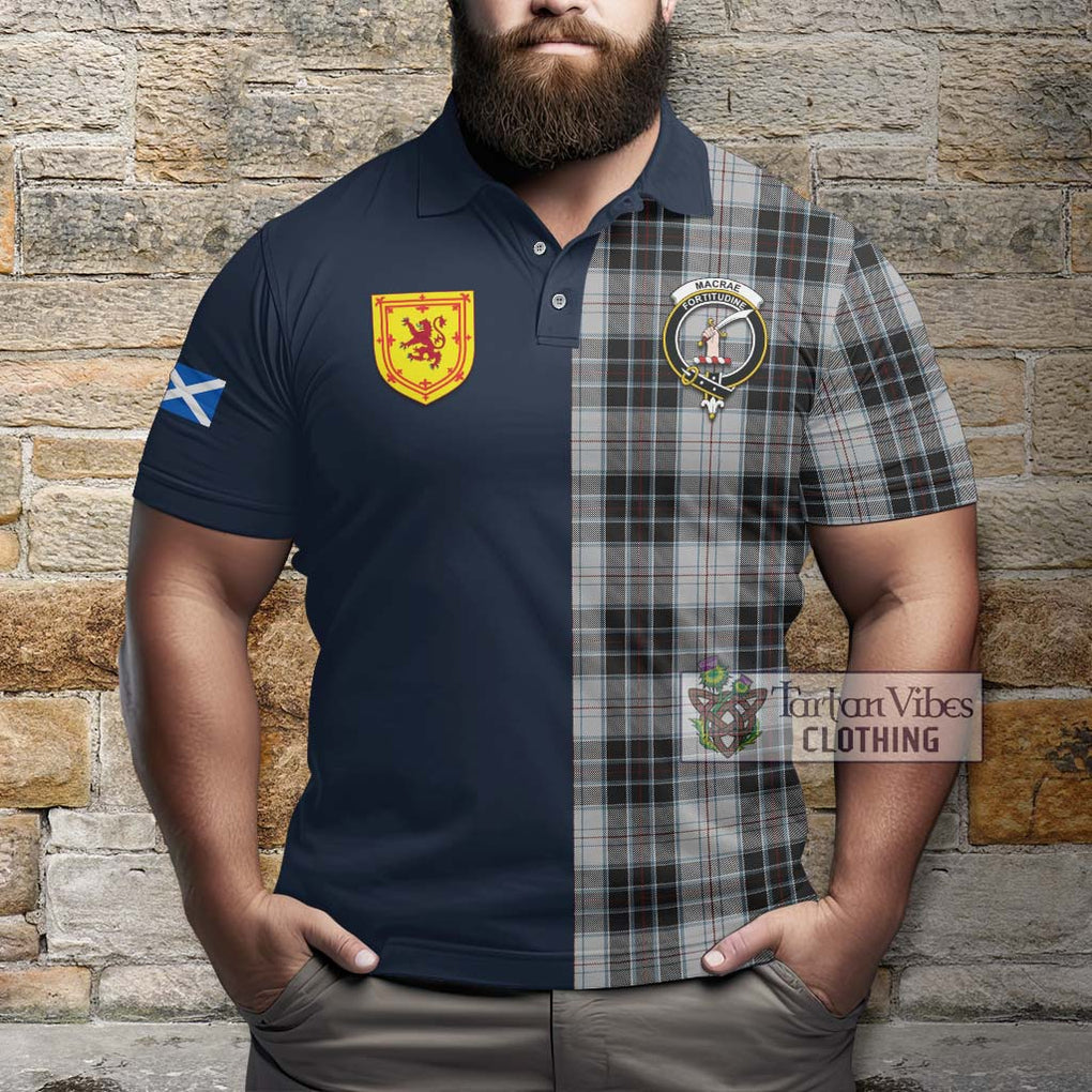 Tartan Vibes Clothing MacRae Dress Tartan Polo Shirt with Scottish Lion Royal Arm Half Style