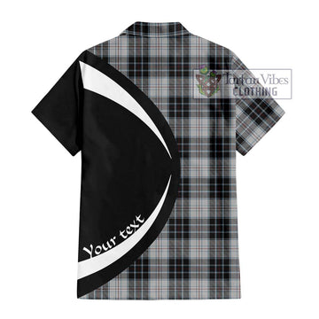 MacRae Dress Tartan Short Sleeve Button Up with Family Crest Circle Style