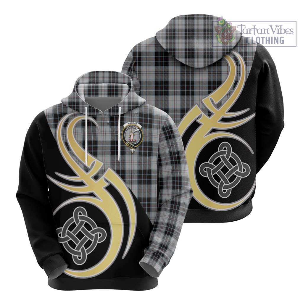 MacRae Dress Tartan Hoodie with Family Crest and Celtic Symbol Style - Tartan Vibes Clothing